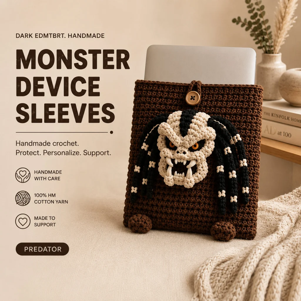 Predator Crochet iPad & Laptop Sleeve