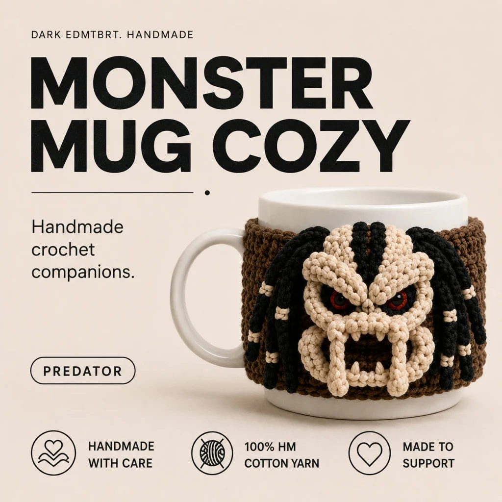 Predator Crochet Mug Cozy